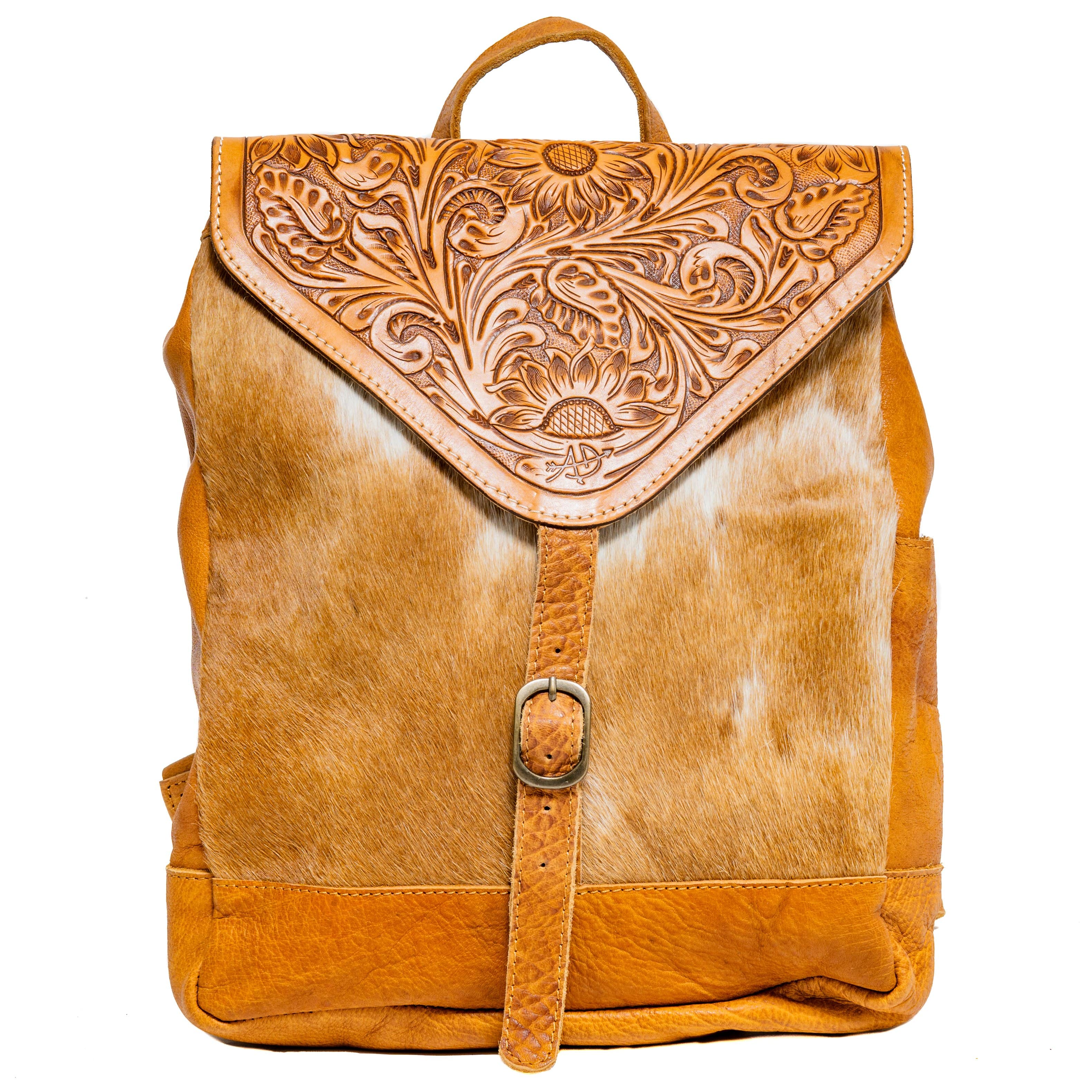 Conceal Carry Buckle Cowhide Bag