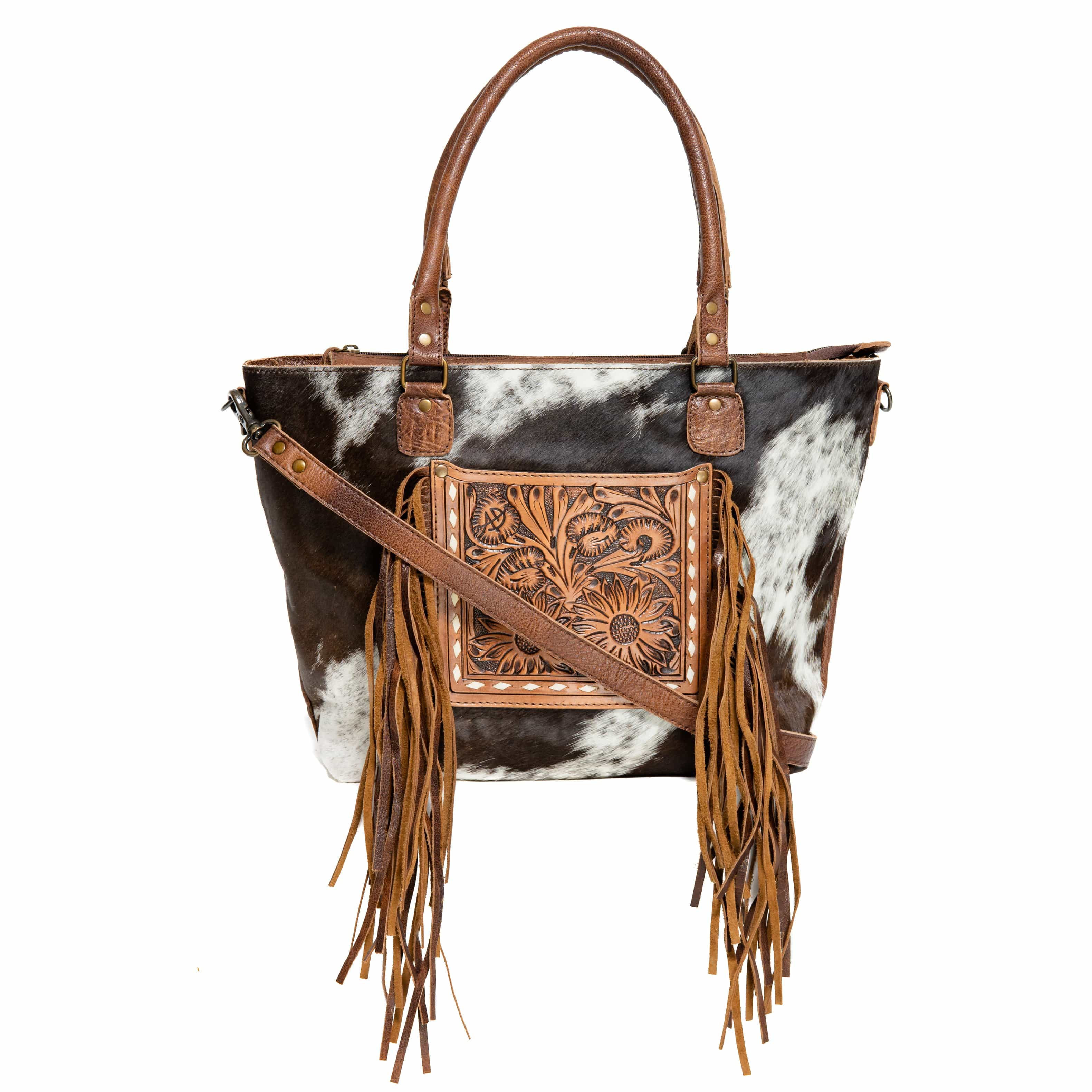 American Darling | Cowhide Tote (Concealed Carry) with Tooled