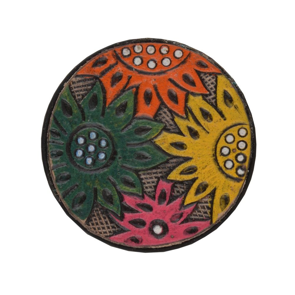 Myra Cowhide Pop socket with Hair On, Black - Main Image