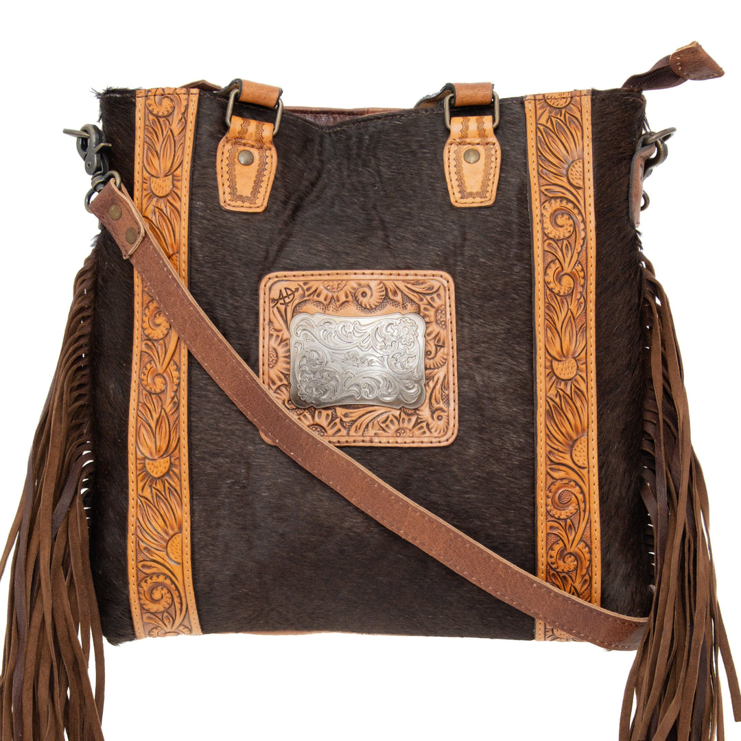 SALE Gemstone Tooled popular Leather Bison Bag