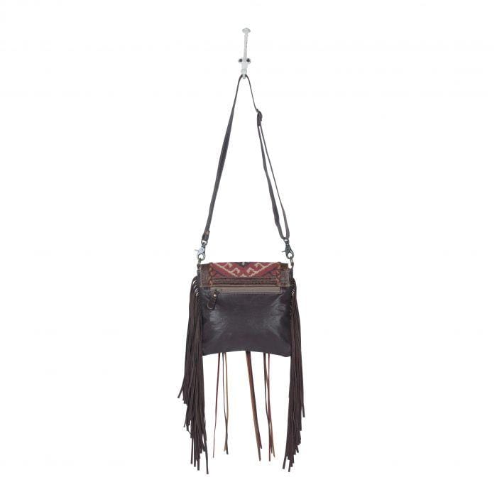 Aztec Black Fringe Crossbody Bag