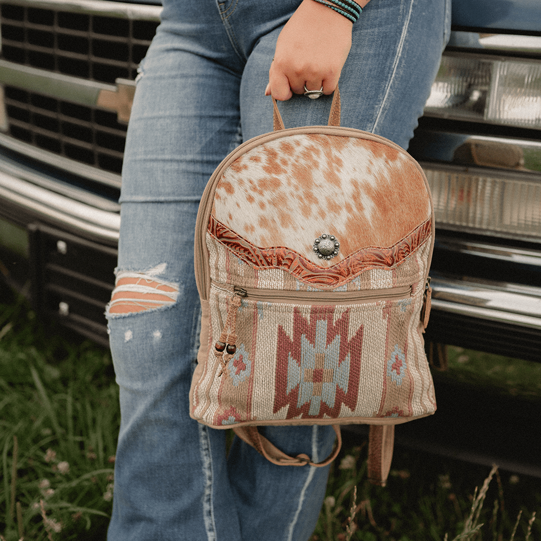 Myra top cowhide backpack